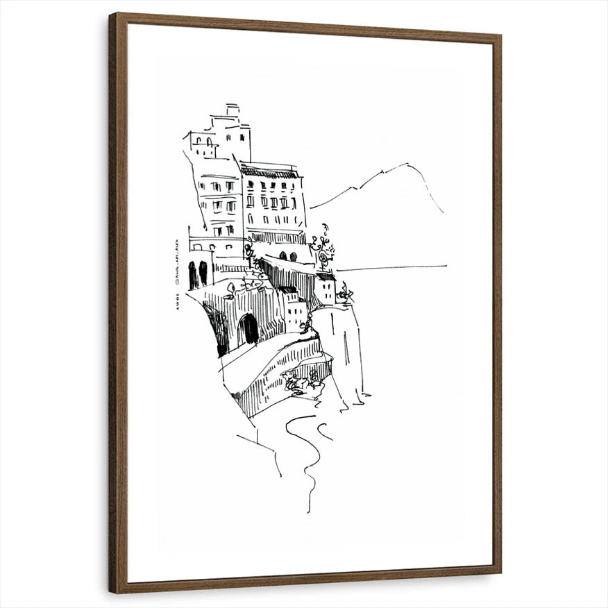 framed-print-brown-walnut-white-border