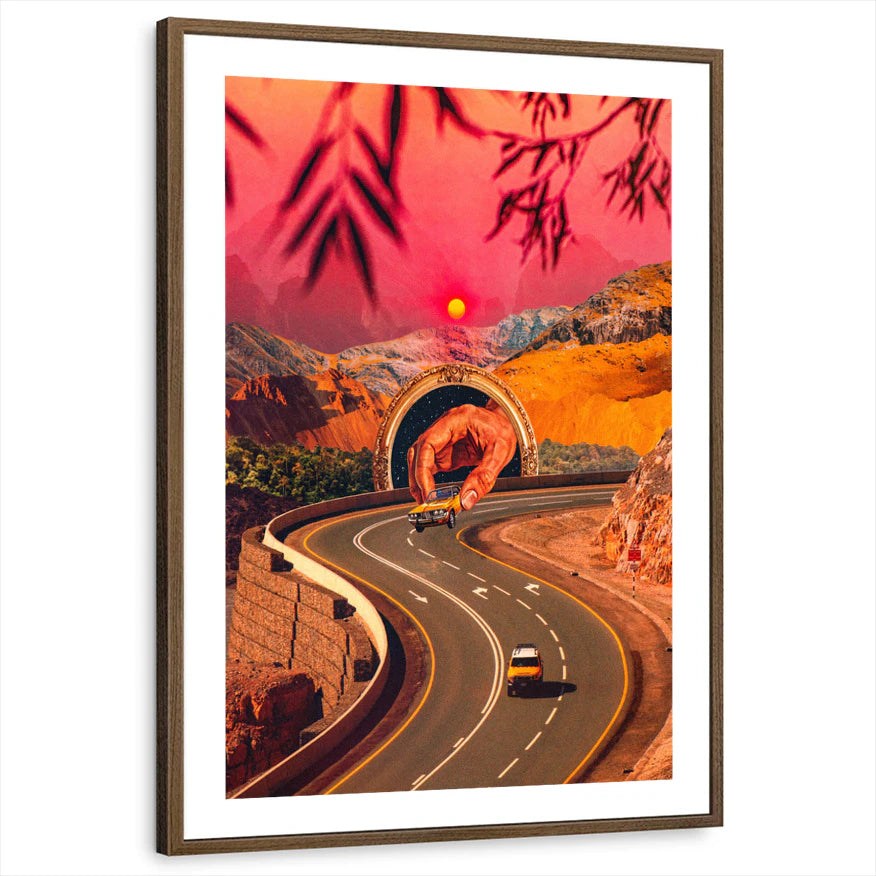 framed-print-brown-walnut-white-border