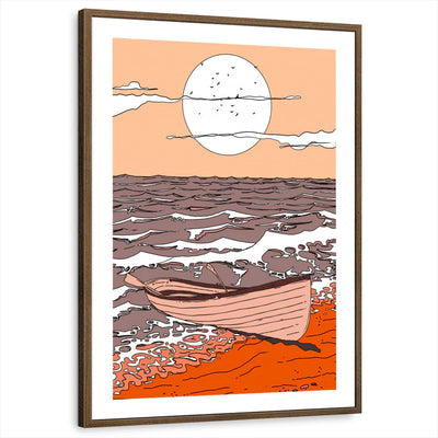 framed-print-brown-walnut-white-border