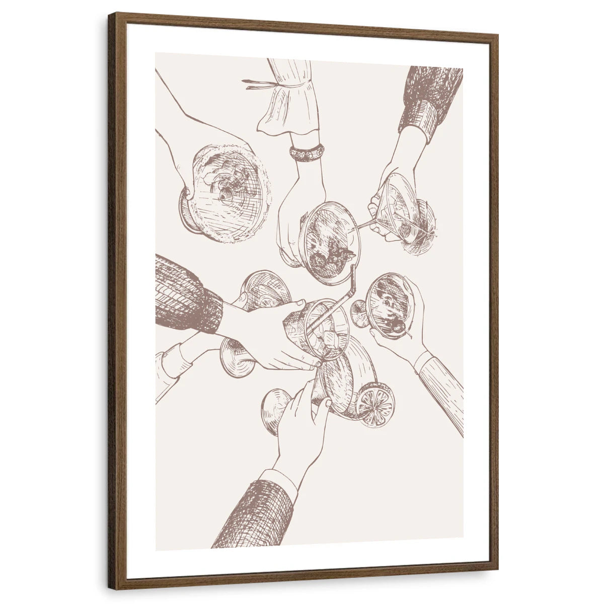 framed-print-brown-walnut-white-border