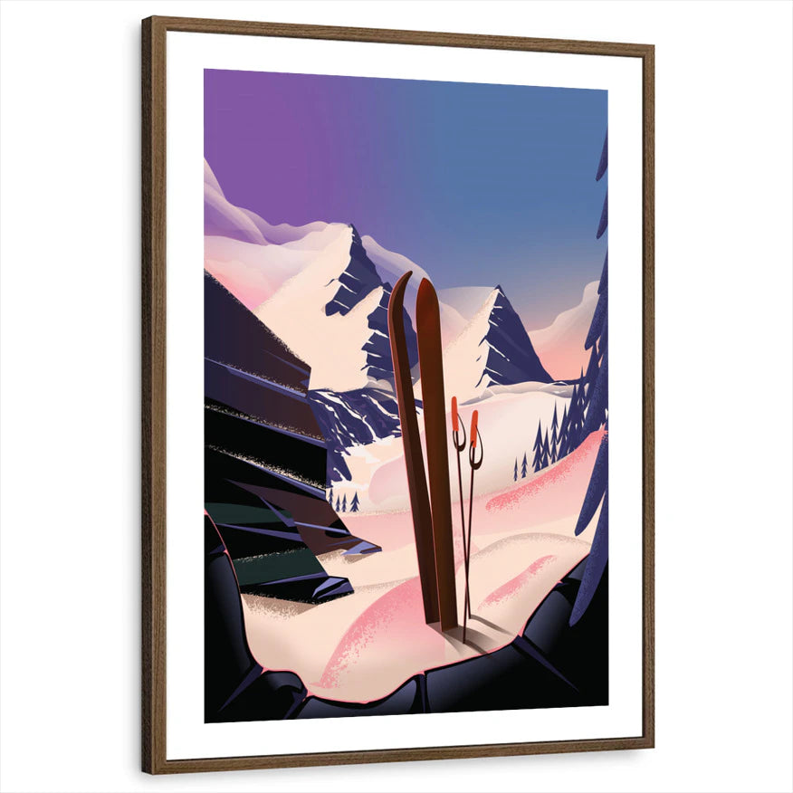 framed-print-brown-walnut-white-border
