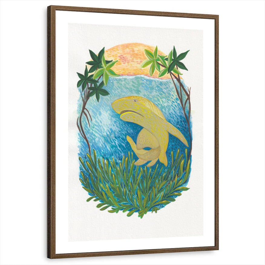 framed-print-brown-walnut-white-border