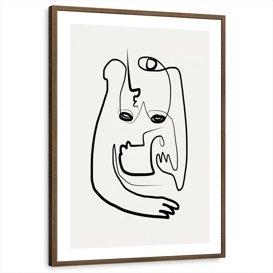 framed-print-brown-walnut-white-border