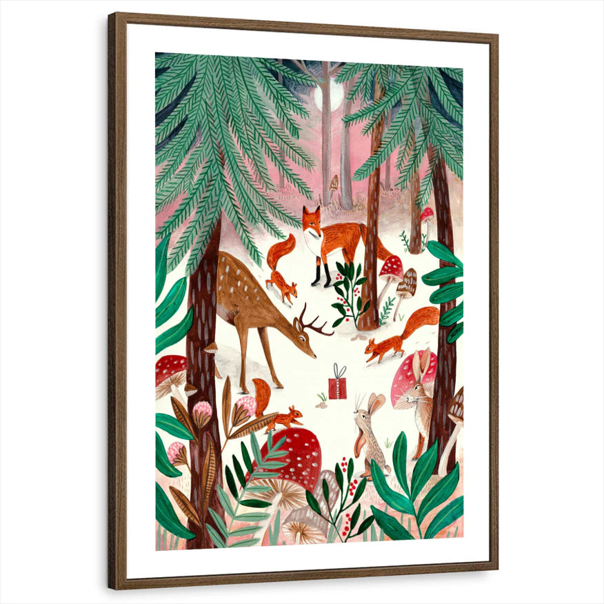 framed-print-brown-walnut-white-border