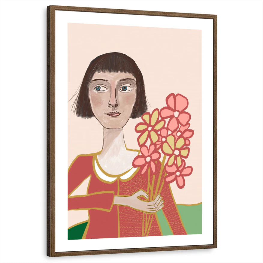 framed-print-brown-walnut-white-border
