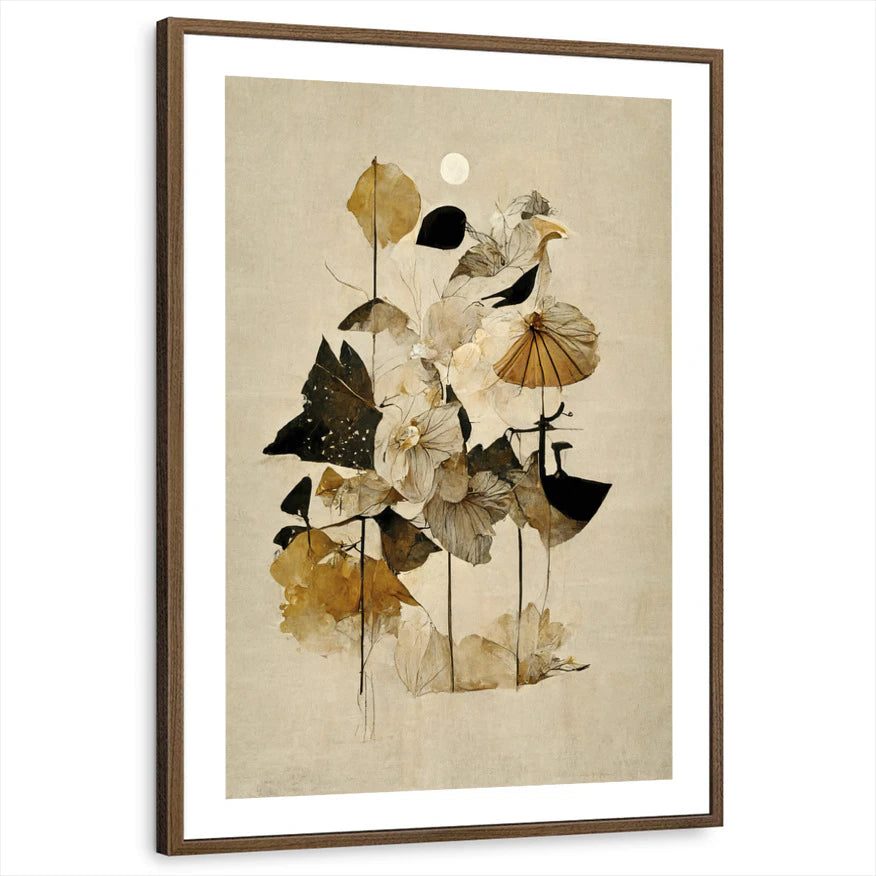 framed-print-brown-walnut-white-border