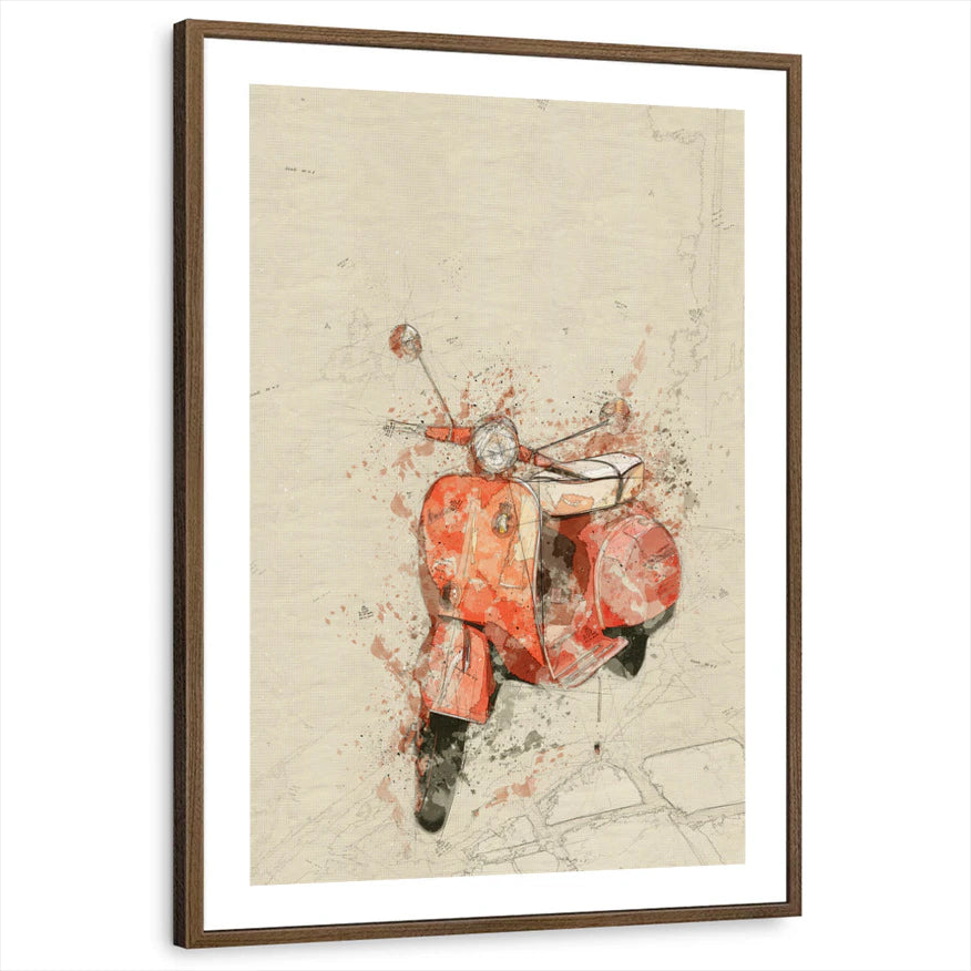 framed-print-brown-walnut-white-border