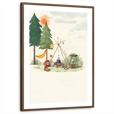framed-print-brown-walnut-white-border