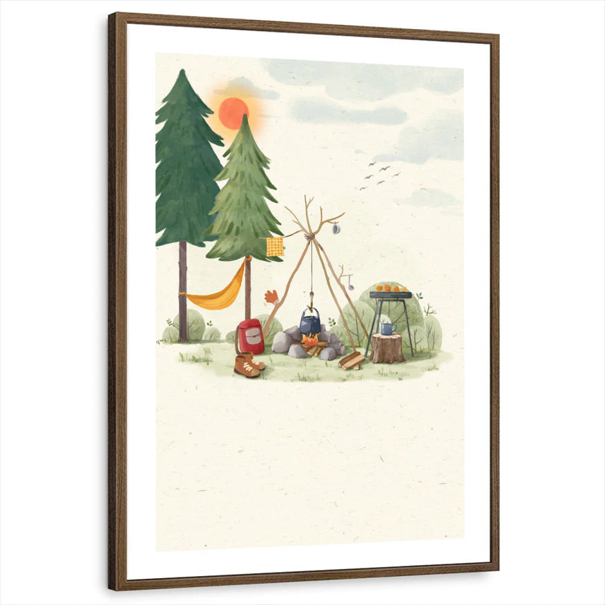 framed-print-brown-walnut-white-border
