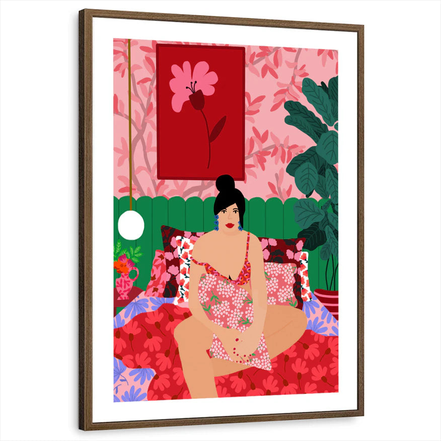 framed-print-brown-walnut-white-border