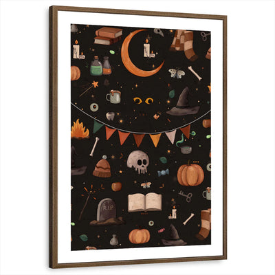 framed-print-brown-walnut-white-border