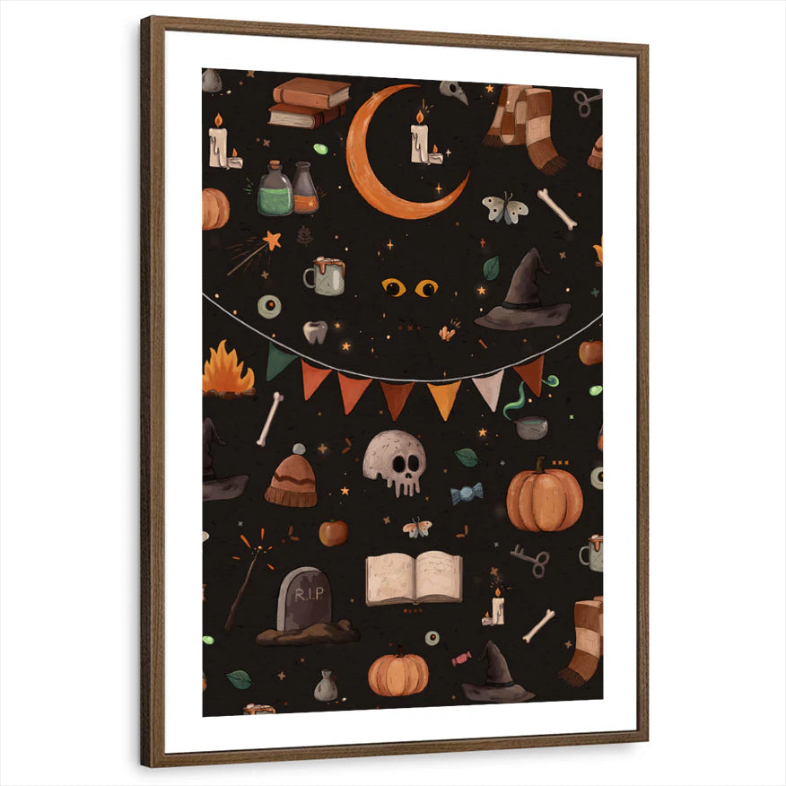framed-print-brown-walnut-white-border