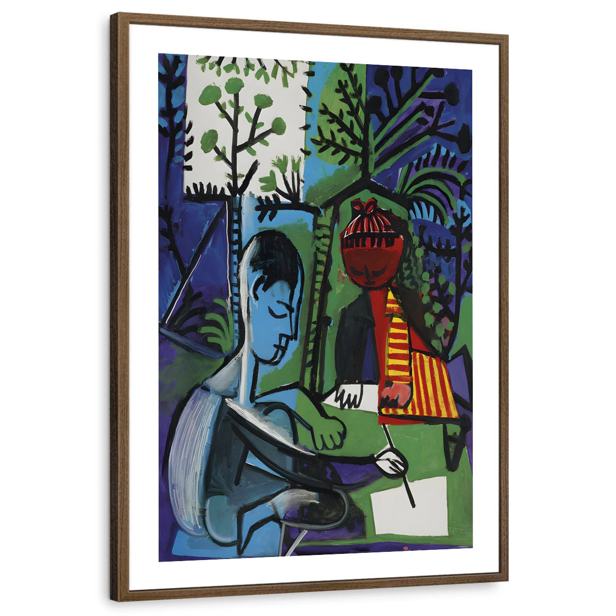 framed-print-brown-walnut-white-border