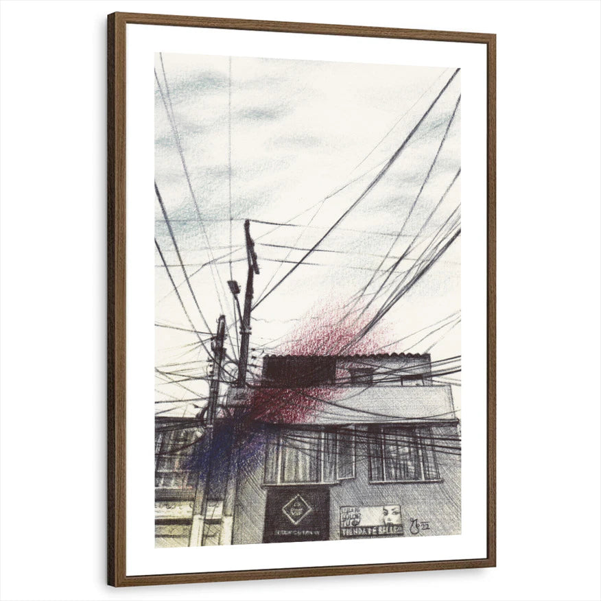 framed-print-brown-walnut-white-border
