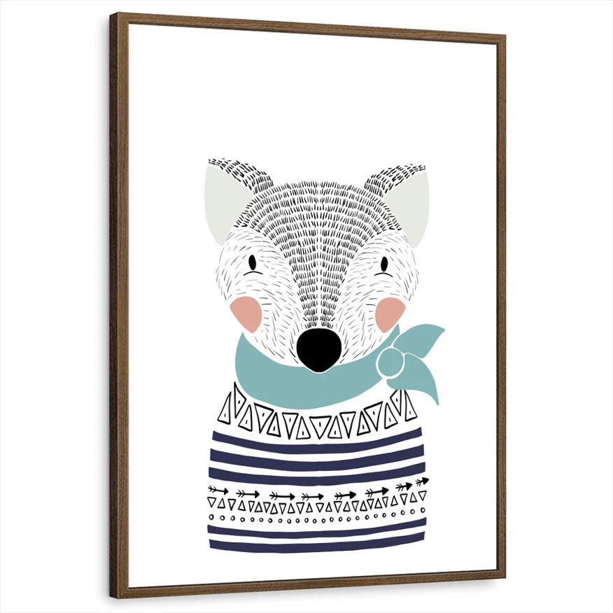 framed-print-brown-walnut-white-border