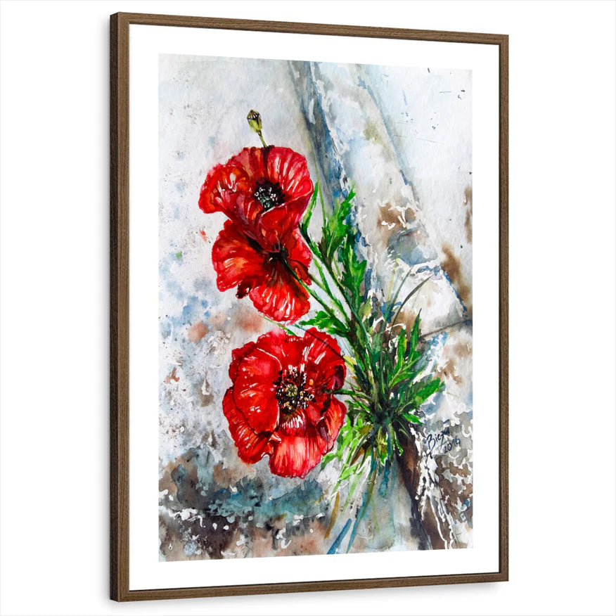 framed-print-brown-walnut-white-border