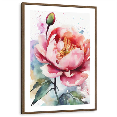 framed-print-brown-walnut-white-border