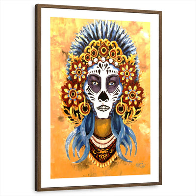 framed-print-brown-walnut-white-border
