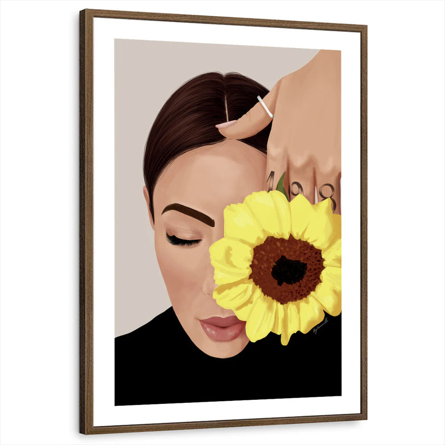 framed-print-brown-walnut-white-border