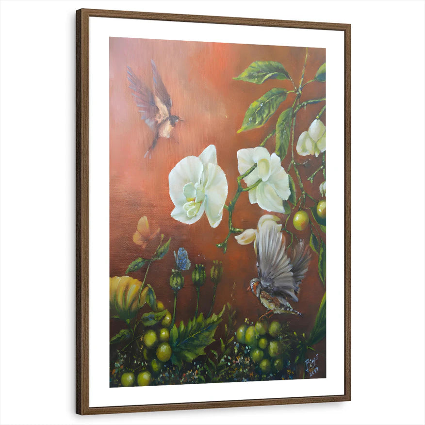 framed-print-brown-walnut-white-border