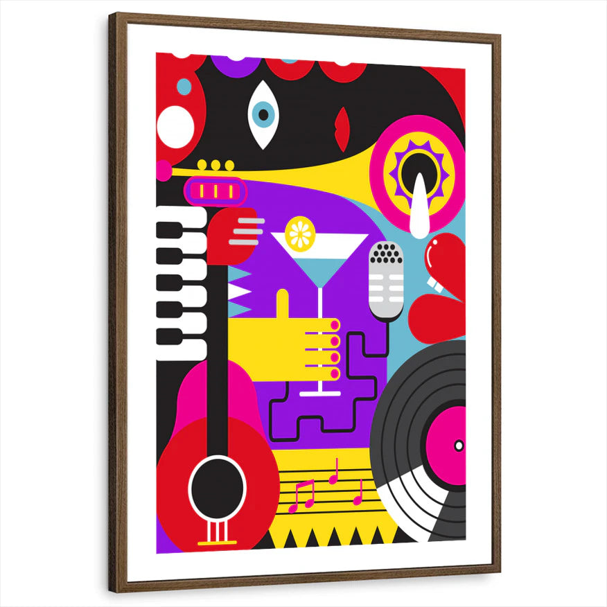 framed-print-brown-walnut-white-border