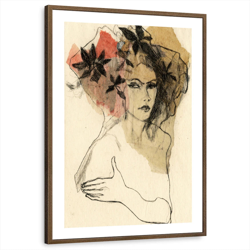 framed-print-brown-walnut-white-border