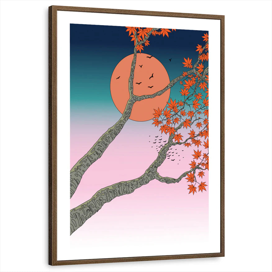 framed-print-brown-walnut-white-border