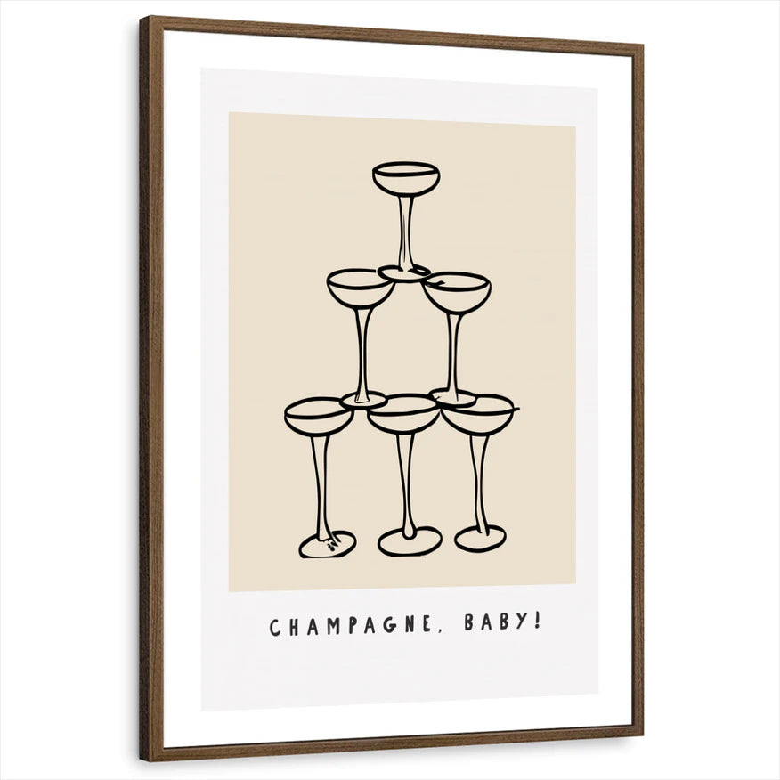 framed-print-brown-walnut-white-border
