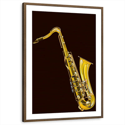framed-print-brown-walnut-white-border
