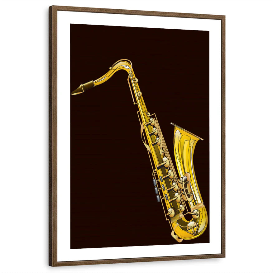 framed-print-brown-walnut-white-border