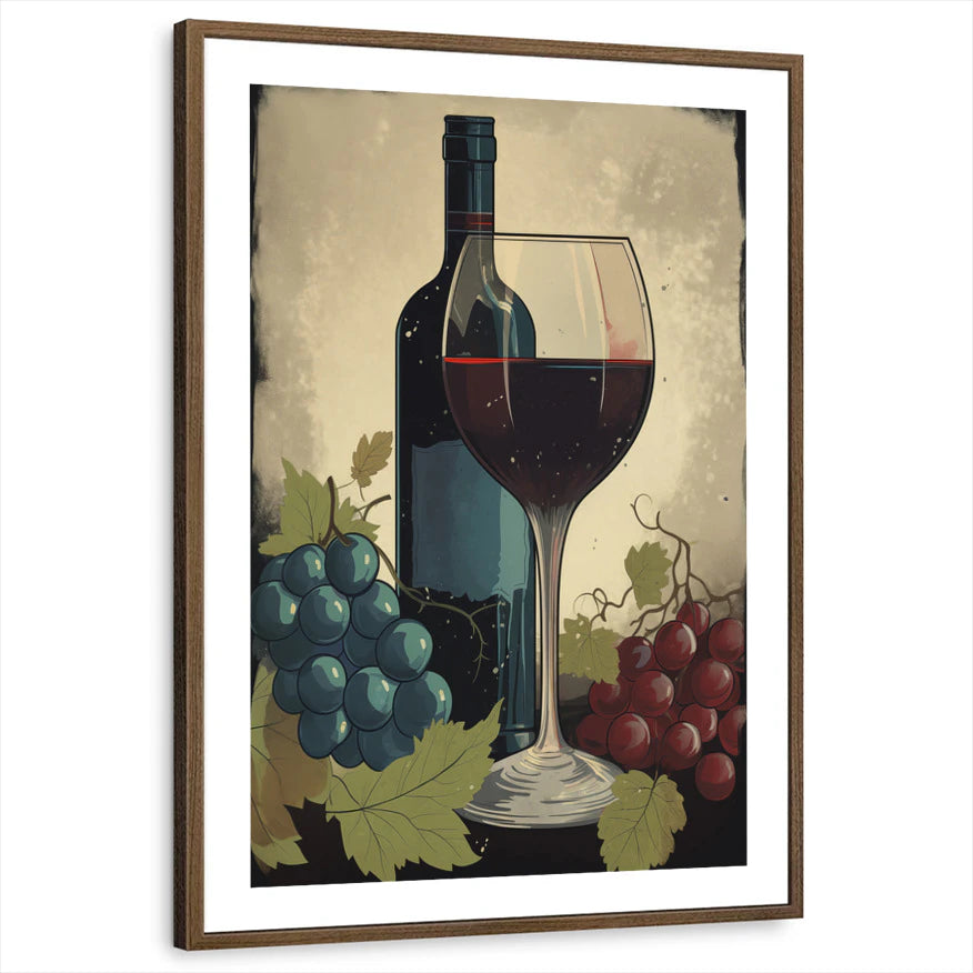 framed-print-brown-walnut-white-border