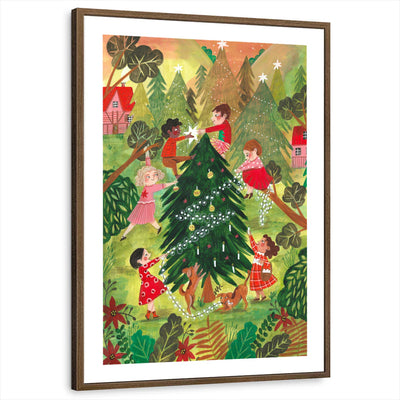 framed-print-brown-walnut-white-border