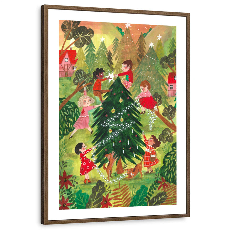 framed-print-brown-walnut-white-border