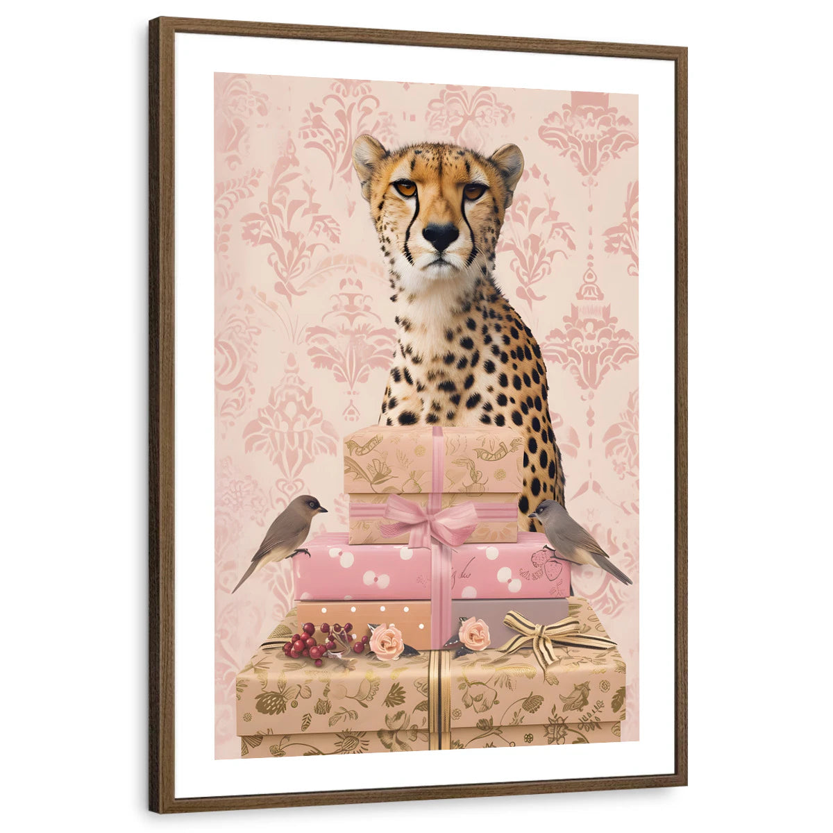 framed-print-brown-walnut-white-border