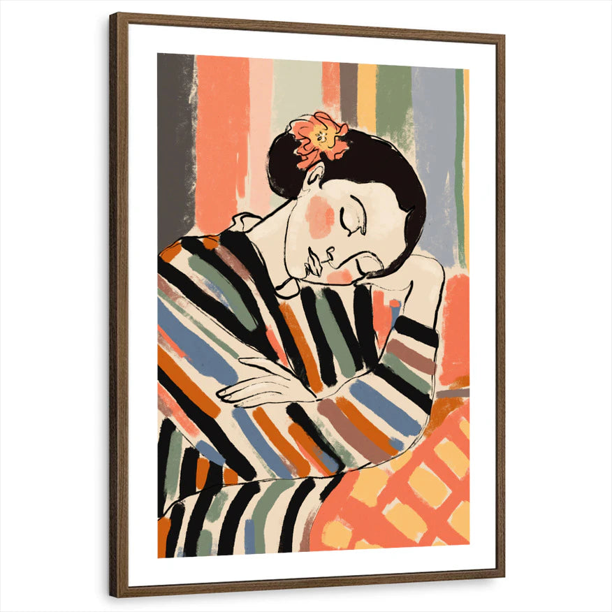 framed-print-brown-walnut-white-border