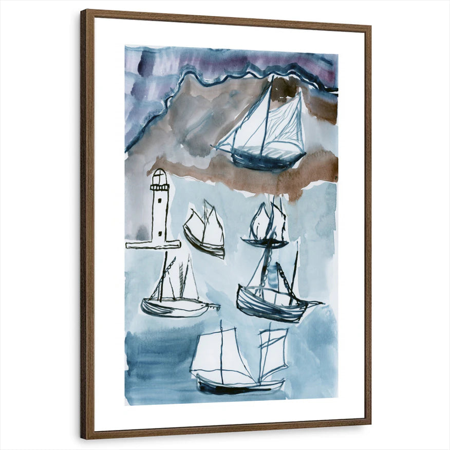framed-print-brown-walnut-white-border