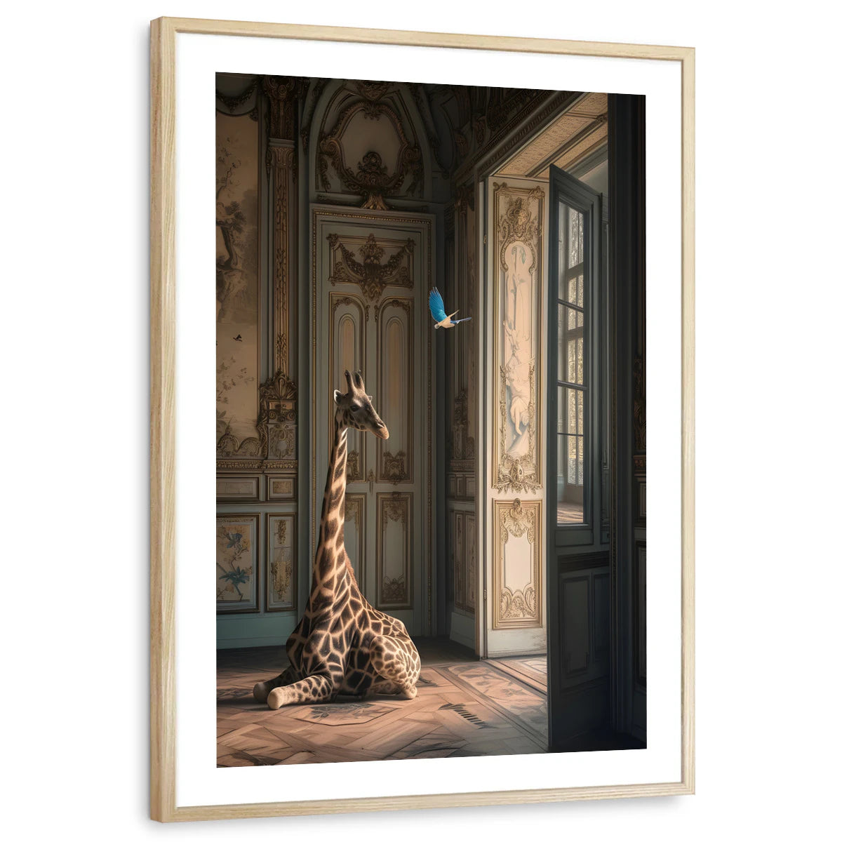 framed-print-natural-wood-white-border