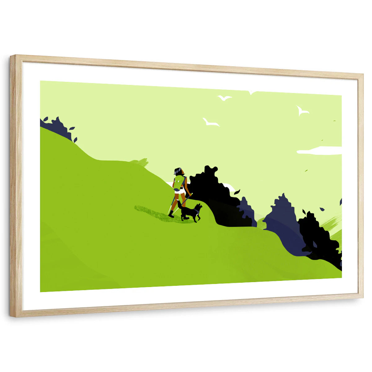framed-print-natural-wood-white-border