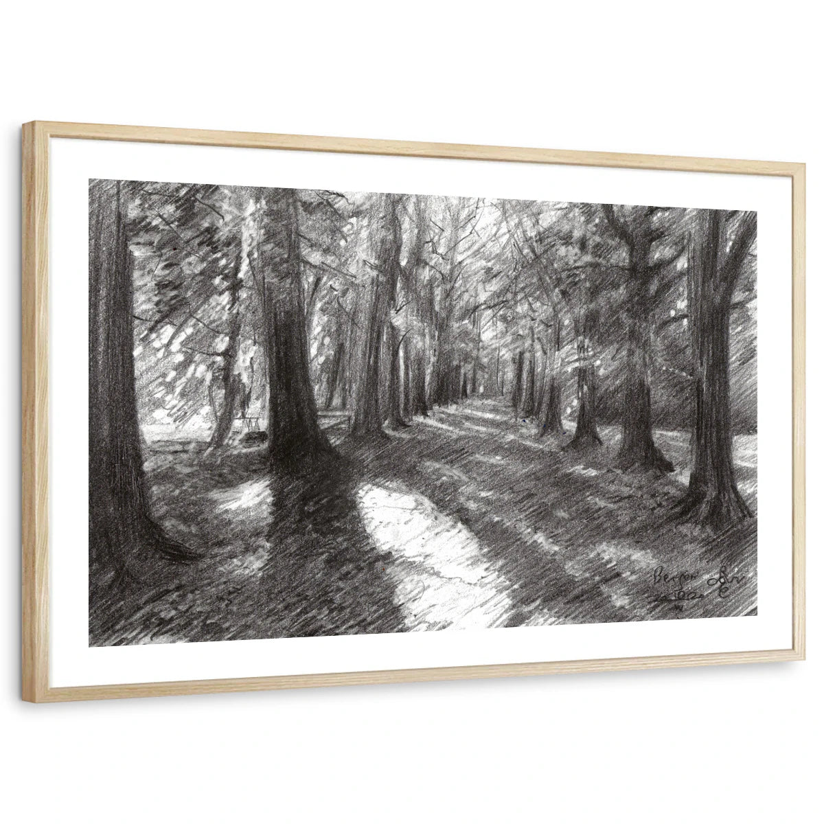 framed-print-natural-wood-white-border