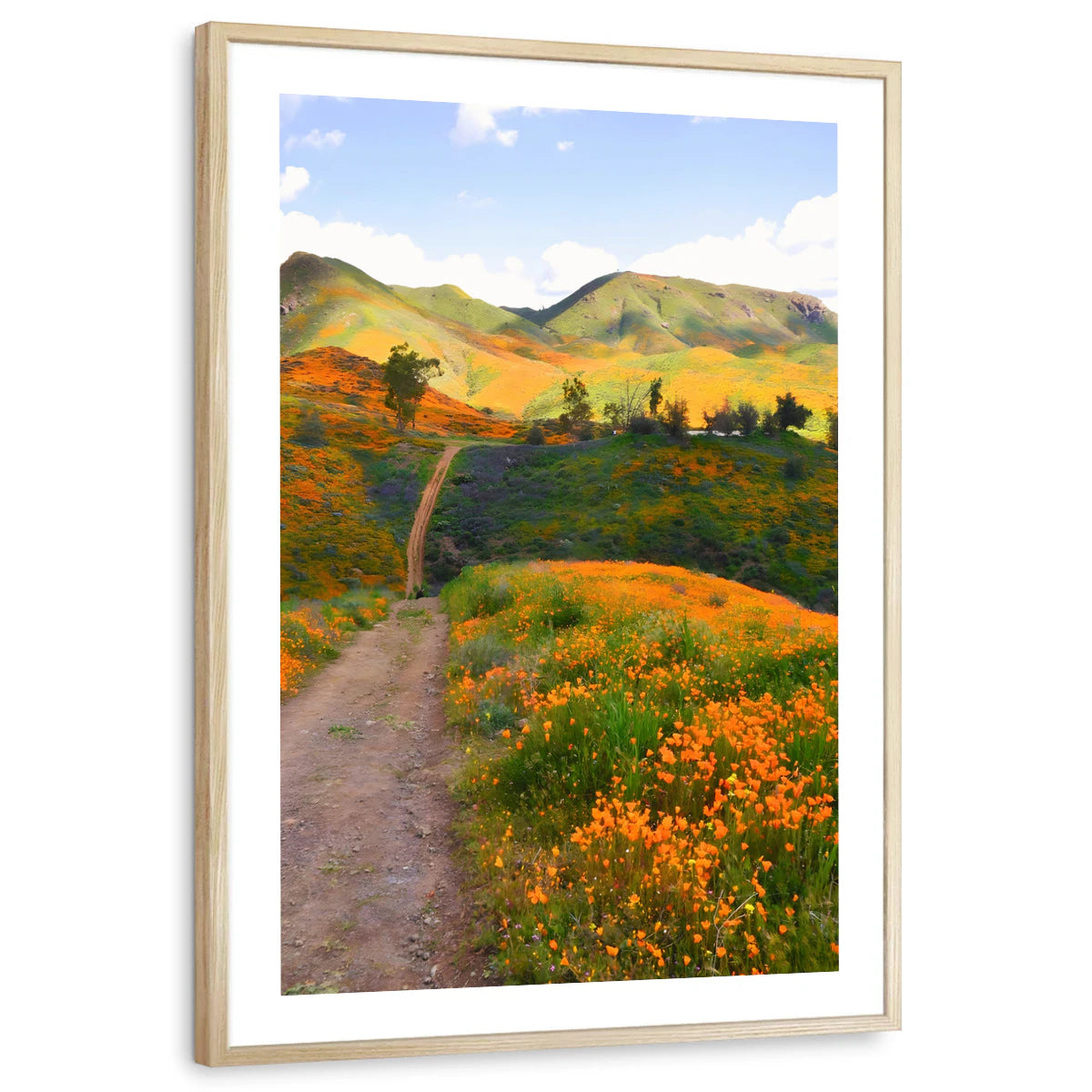 framed-print-natural-wood-white-border