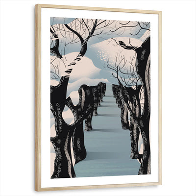 framed-print-natural-wood-white-border