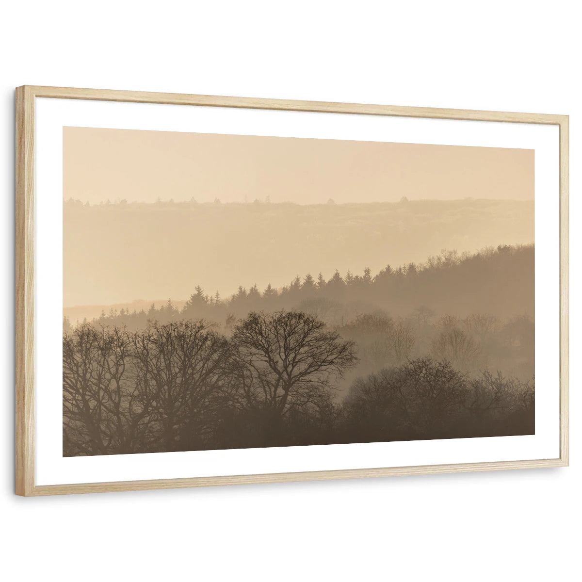 framed-print-natural-wood-white-border