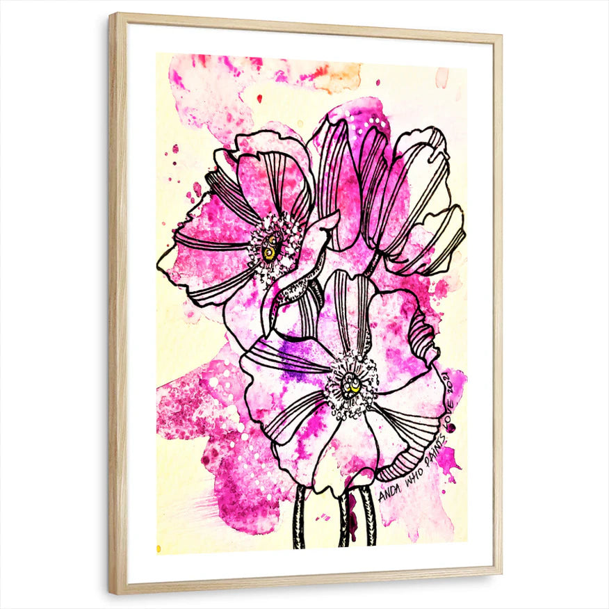 framed-print-natural-wood-white-border