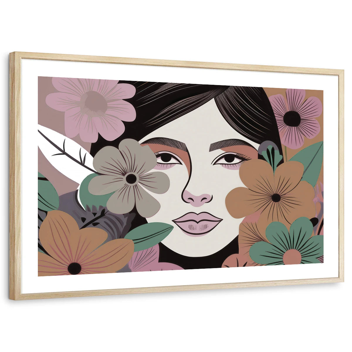 framed-print-natural-wood-white-border