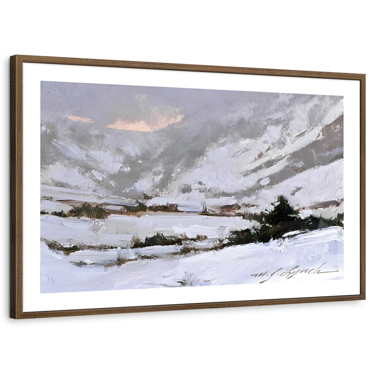 framed-print-brown-walnut-white-border