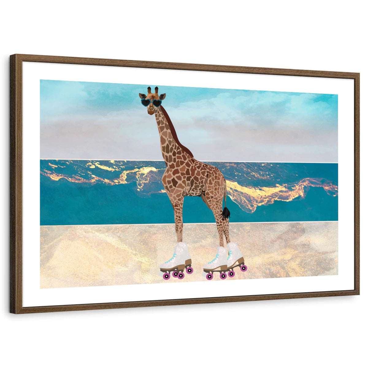 framed-print-brown-walnut-white-border