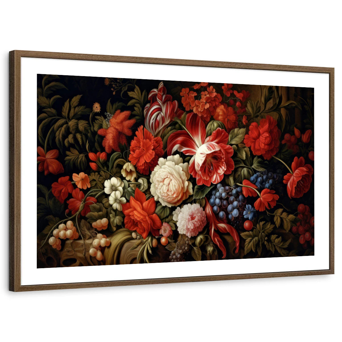 framed-print-brown-walnut-white-border