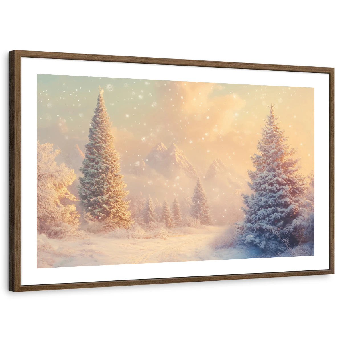 framed-print-brown-walnut-white-border