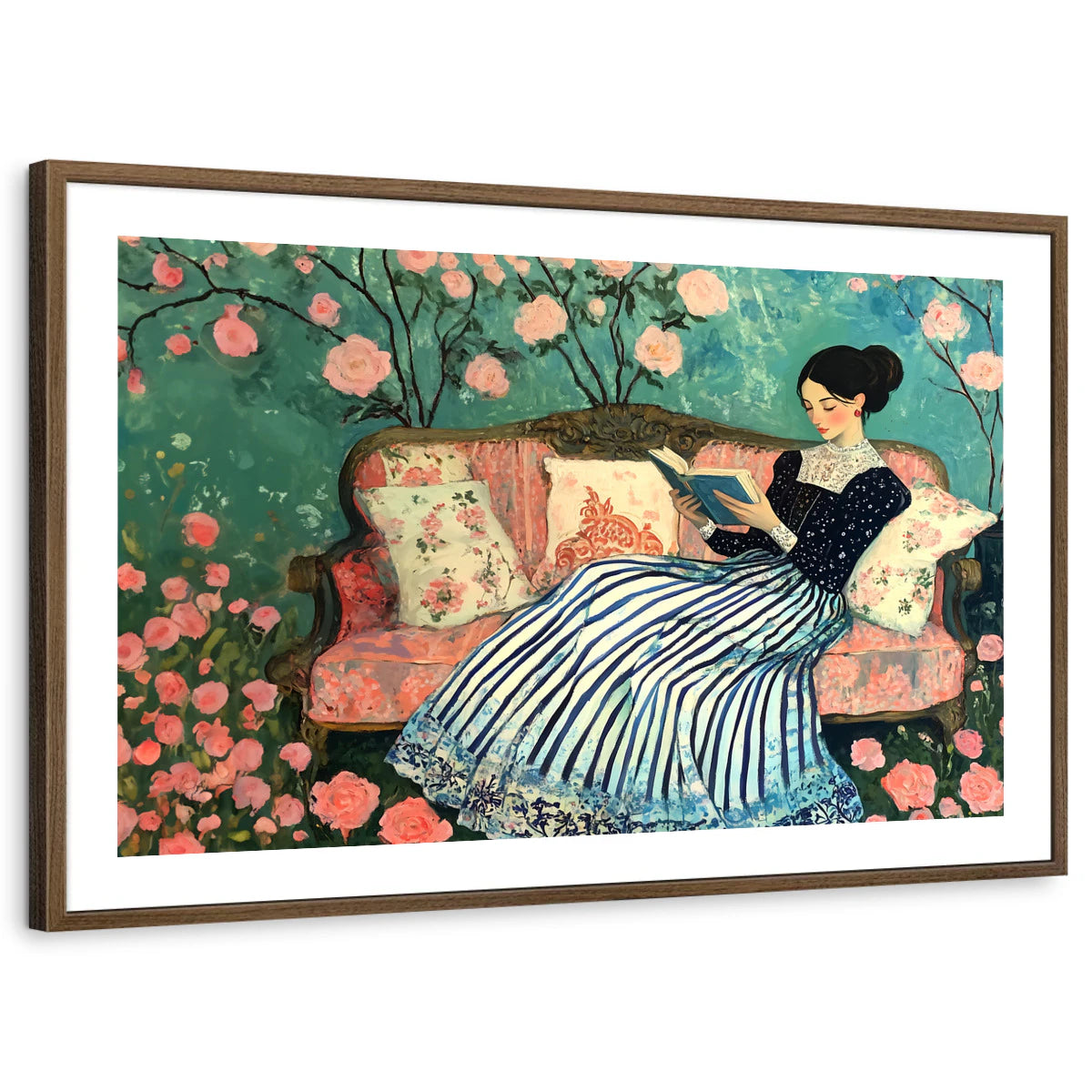 framed-print-brown-walnut-white-border
