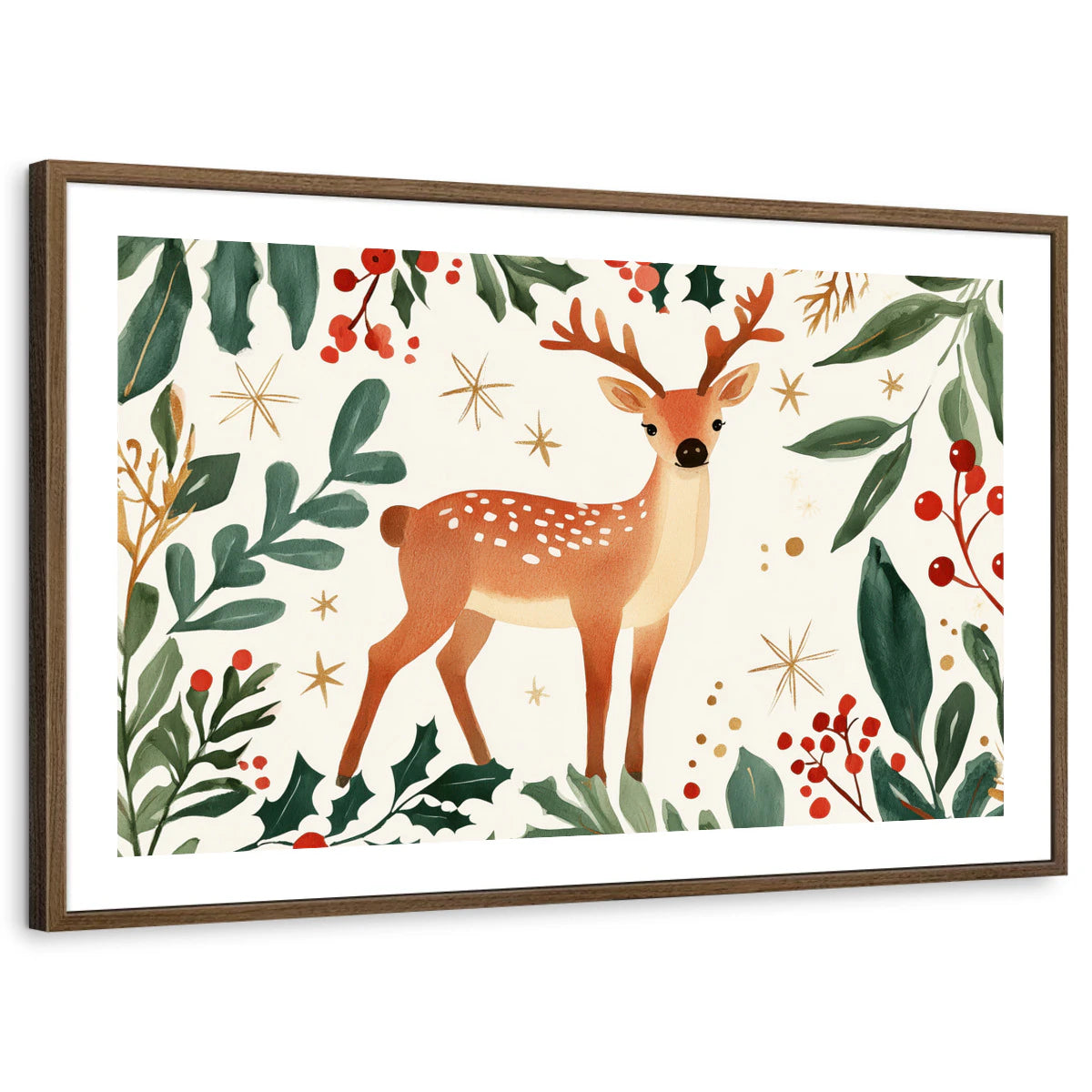 framed-print-brown-walnut-white-border